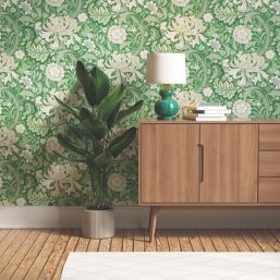 LickPro Green Wildflowers 02 Wallpaper Roll 70cm x 10m