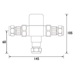 Bristan MT503CP TMV3 Thermostatic Under-Sink Blending Valve 15mm