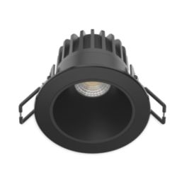 Collingwood H2 Deco CSP Fixed  Fire Rated LED Residential Downlight Wattage & Colour Switchable Black 6.5-10W 550 - 1000lm