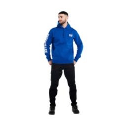 CAT Trademark Banner Hoodie Blue 2X Large 50" Chest