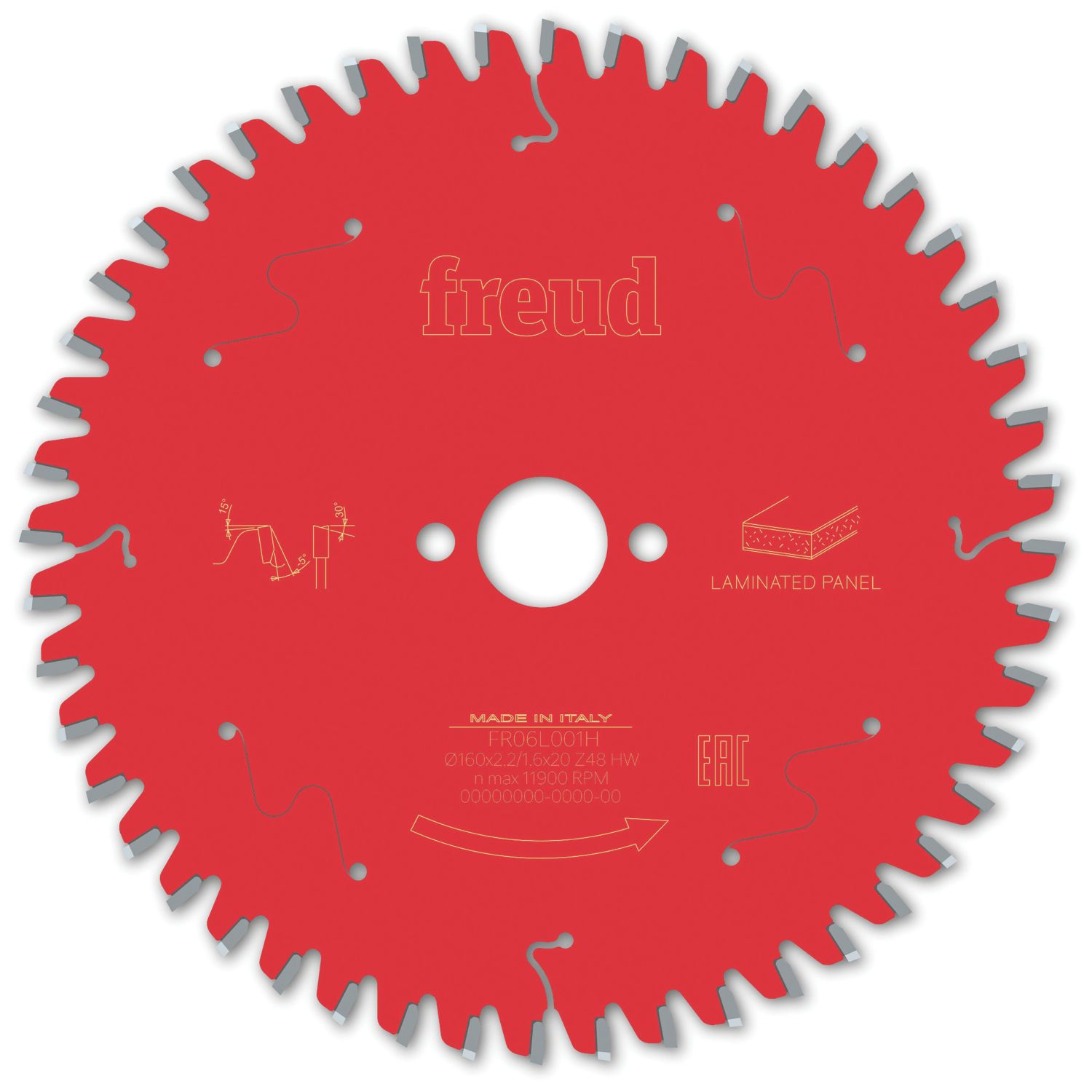 Freud F03FS09798 Laminate Panel Circular Saw Blade 160mm x 20mm 48T (780VX)