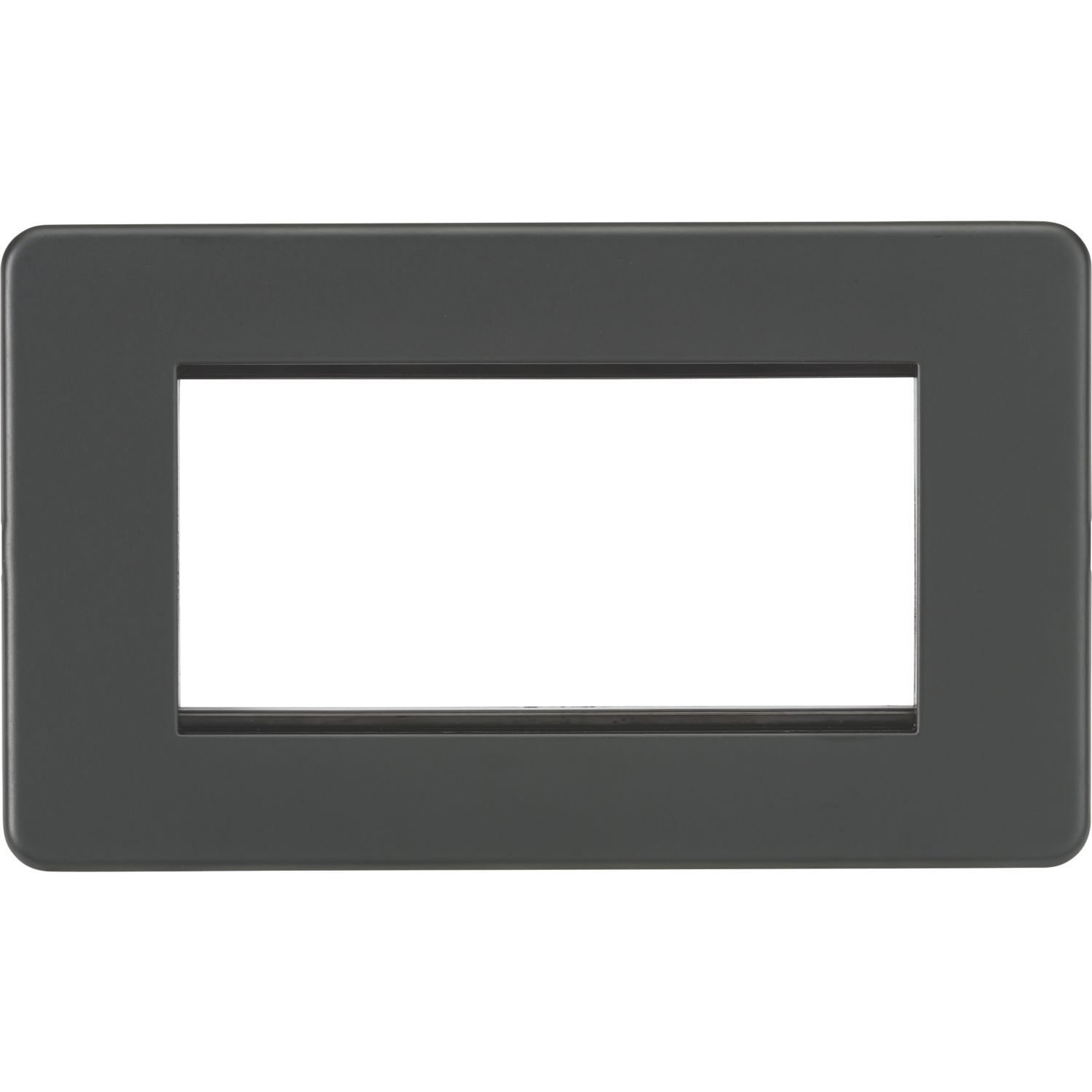 Knightsbridge Screwless 4-Module Modular Faceplate Anthracite (780YA)