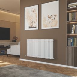 Azur 600mm x 1010mm 4295BTU White Horizontal 3 Column Radiator