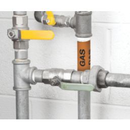 Essentials Gas Pipe Marking Tape Brown 33m x 50mm