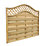 Forest Prague  Lattice Curved Top Fence Panels Natural Timber 6' x 5' Pack of 6