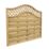 Forest Prague  Lattice Curved Top Fence Panels Natural Timber 6' x 5' Pack of 6