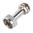 Essentials 3/4" BSP Female x 1/2" BSP Male 65mm Chrome Radiator Telescopic Valve Extender  2 Pack