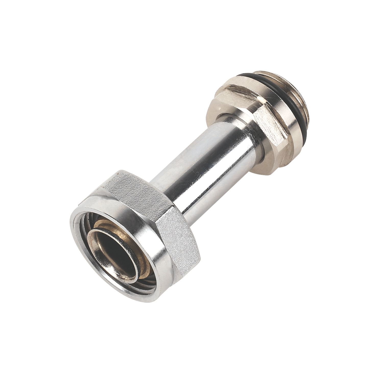 Essentials 3/4" BSP Female x 1/2" BSP Male 65mm Chrome Radiator Telescopic Valve Extender 2 Pack (78169)