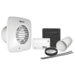 Xpelair LV100TS 100mm (4") Axial Bathroom Extractor Fan with Timer White 220-240V