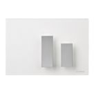 Fluidmaster Schwab Genera 364496 Dual-Flush Flushing Plate White/Matt Chrome