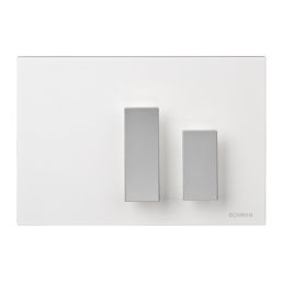 Fluidmaster Schwab Genera 364496 Dual-Flush Flushing Plate White/Matt Chrome