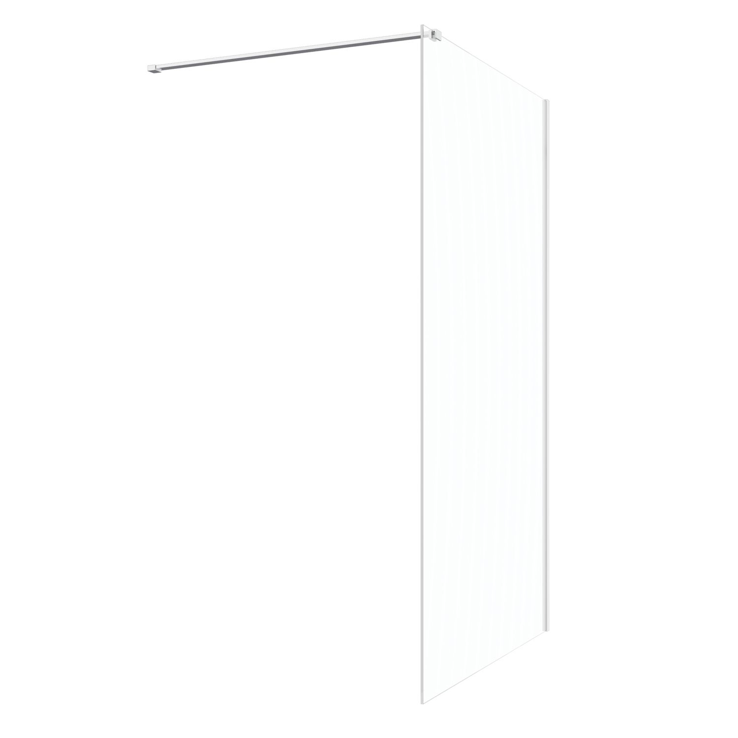 Palermo Semi-Framed Showerwall Glass Chrome 1000mm x 1950mm (781AE)