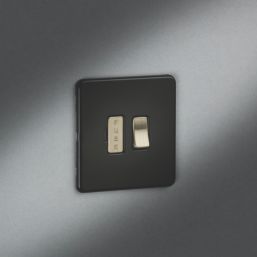 Knightsbridge  13A Switched Fused Spur  Matt Black