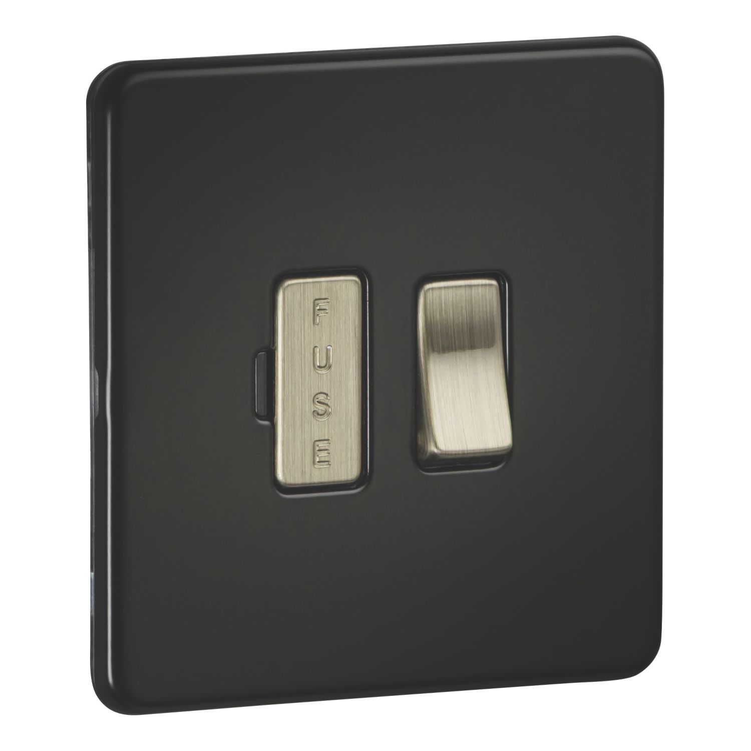 Knightsbridge 13A Switched Fused Spur Matt Black (781AM)