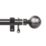 Renaissance Black Nickel Curtain Pole 28/25mm x 180-340cm