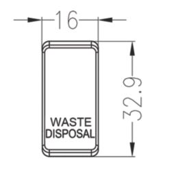 Knightsbridge 'WASTE DISPOSAL' Switch Cover Brushed Brass