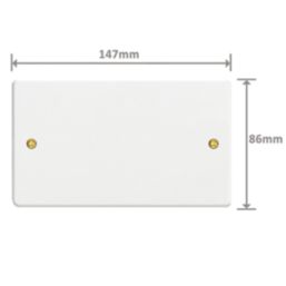 Varilight  2-Gang Blanking Plate Chalk White