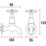 Bristan Value Bib Cross Head Kitchen Taps Chrome-Plated 1 Pair