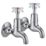 Bristan Value Bib Cross Head Kitchen Taps Chrome-Plated 1 Pair