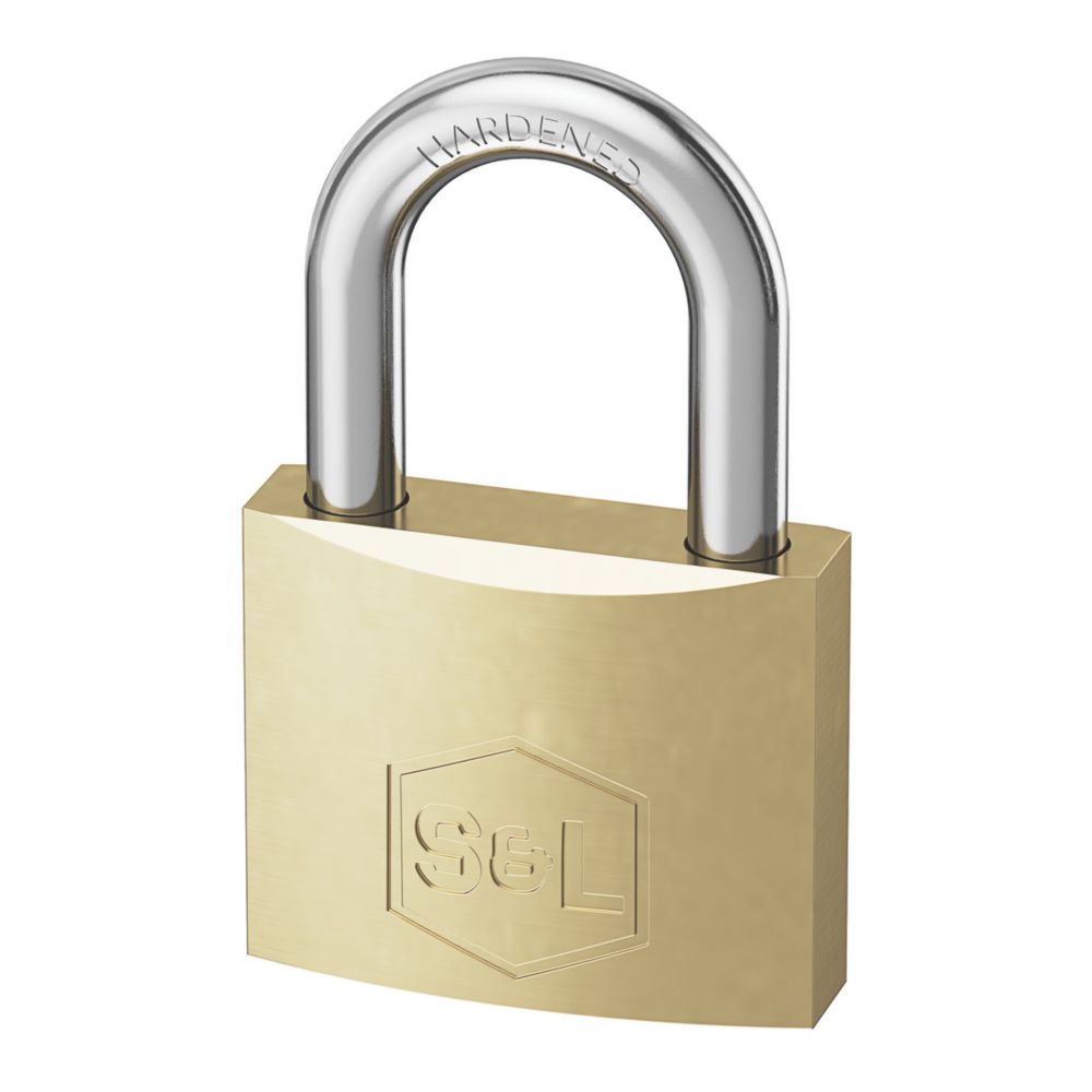 Smith & Locke Brass Closed Shackle Padlock 60mm Screwfix
