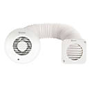 Xpelair SSSFC100 Simply Silent 4" Axial Bathroom Shower Extractor Fan Kit with Timer White 220-240V