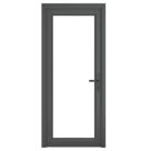 Crystal  Fully Glazed 1-Clear Light Left-Handed Anthracite Grey uPVC Back Door 2090mm x 840mm