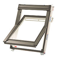 Keylite  T01 Manual Centre-Pivot White Painted Timber Roof Window Clear 550 x 780mm