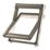 Keylite  Manual Centre-Pivot White Painted Timber Roof Window Clear 550mm x 780mm