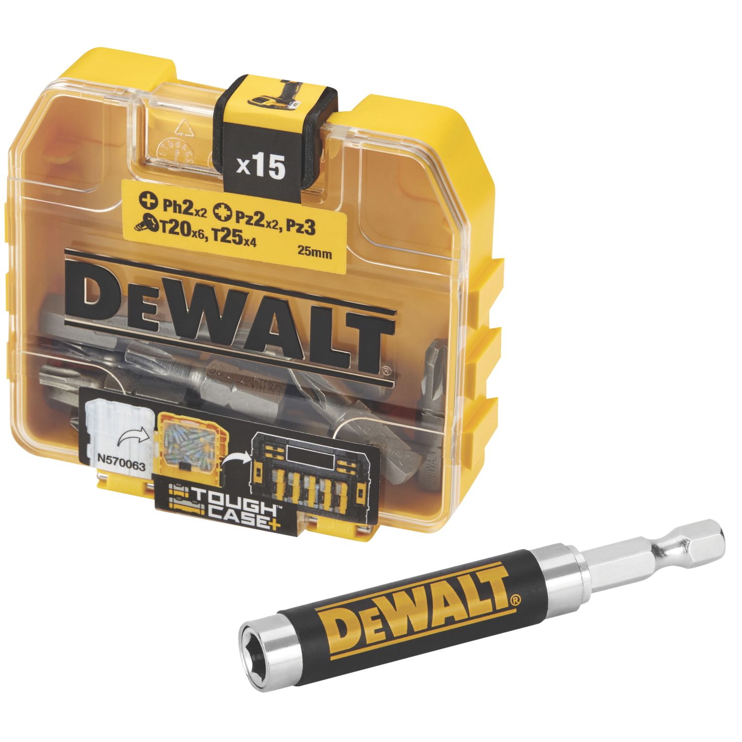DeWalt 6.35mm Hex Shank Mixed Screwdriving Bit Set 16 Pieces (781KJ)