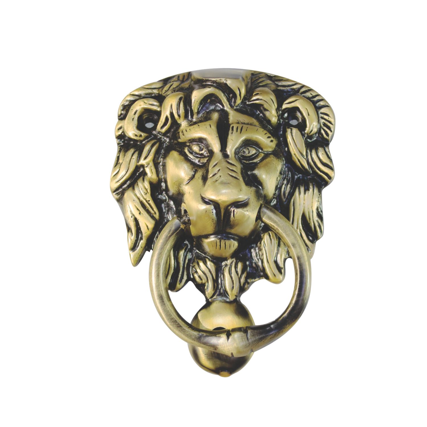 Hardware Solutions Door Knocker Lion Head Antique Brass 95mm x 165mm (781KK)