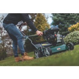 Petrol store lawn rake