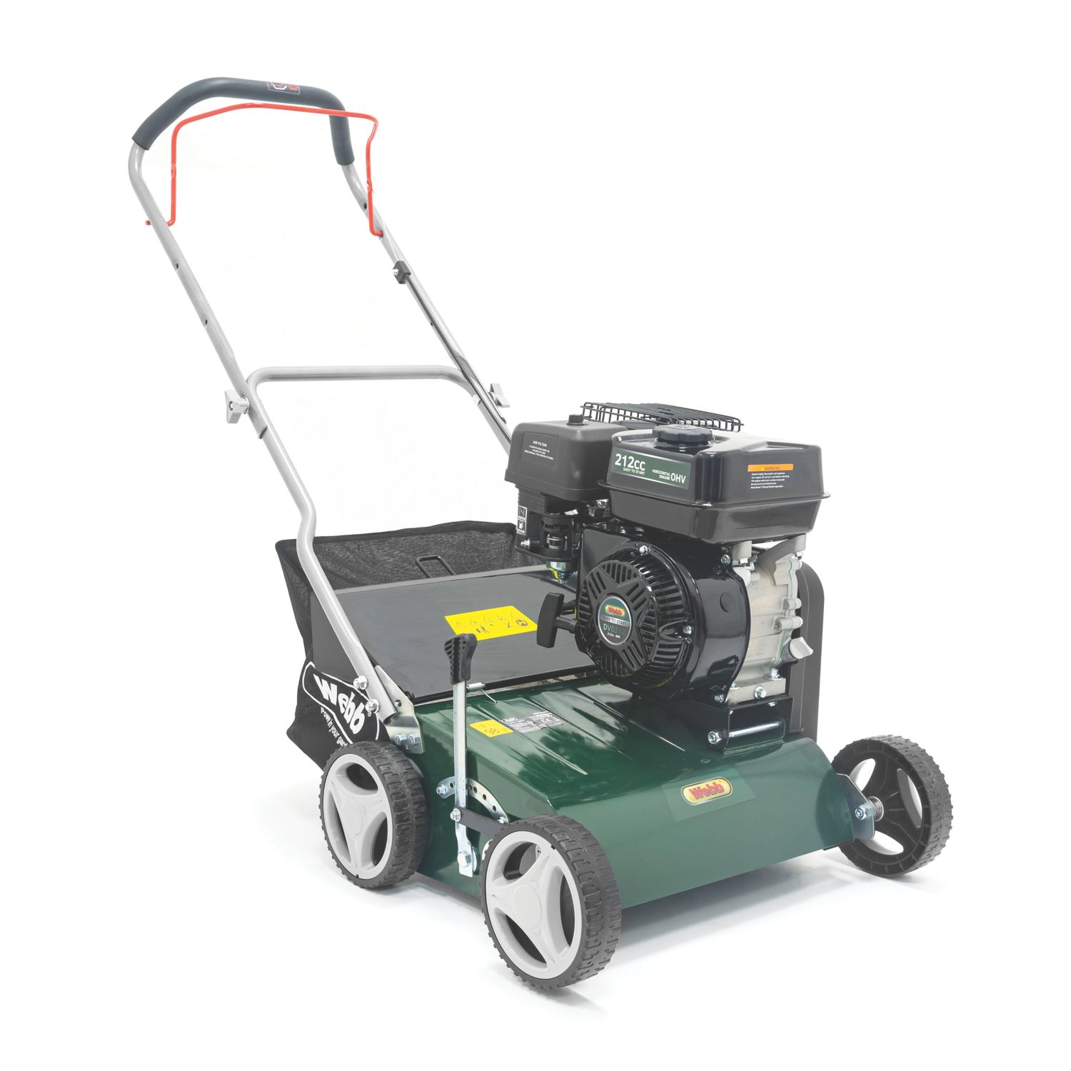 Webb WEPS400 212cc 40cm Petrol Lawn Scarifier & Raker (781PR)