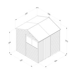 Forest Beckwood 7' x 7' (Nominal) Reverse Apex Shiplap Timber Shed with Assembly