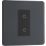 British General Evolve 1-Gang 2-Way LED Single Secondary Trailing Edge Touch Dimmer Switch  Grey with Black Inserts