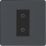 British General Evolve 1-Gang 2-Way LED Single Secondary Trailing Edge Touch Dimmer Switch  Grey with Black Inserts
