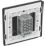 British General Evolve 1-Gang 2-Way LED Single Secondary Trailing Edge Touch Dimmer Switch  Grey with Black Inserts