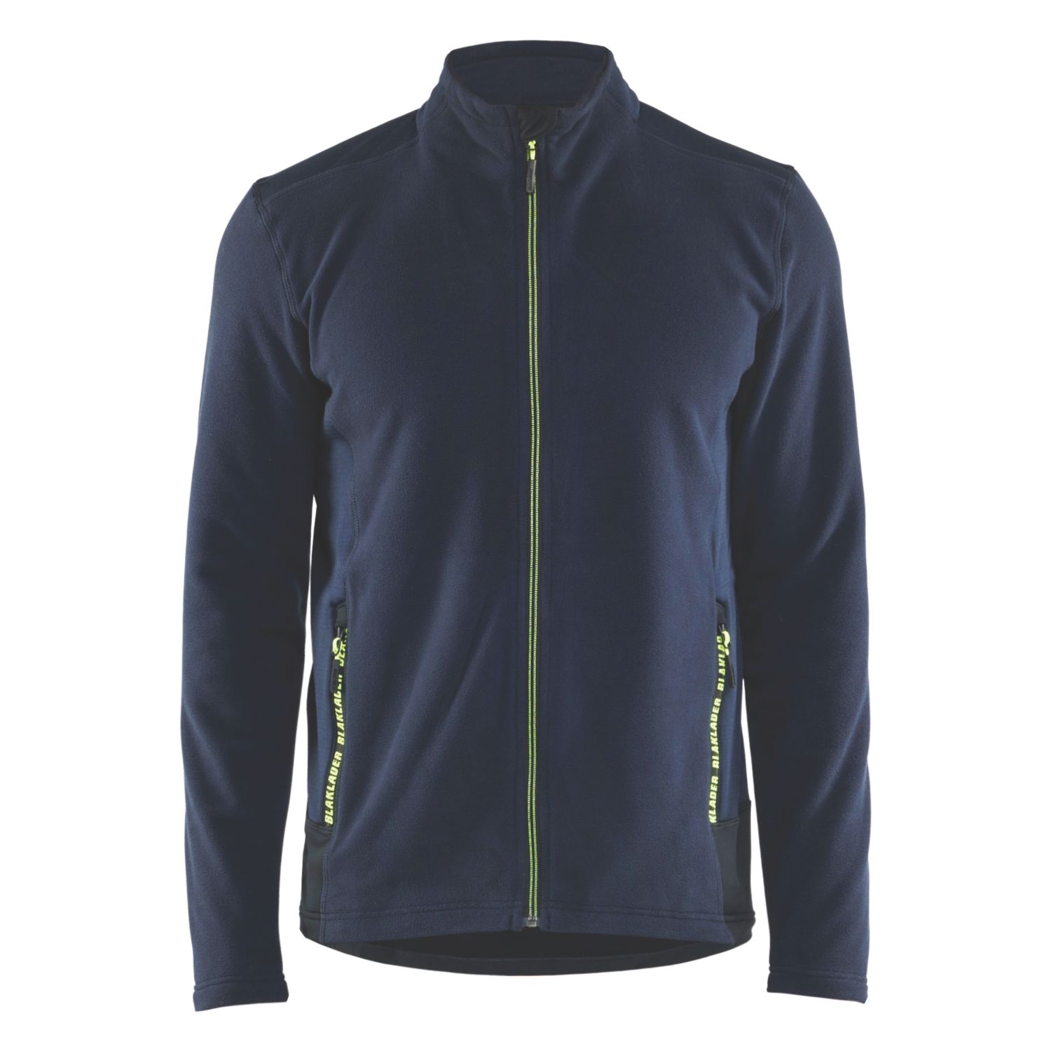 Blaklader Microfleece Jacket Navy/Yellow X Large 43" Chest (781TC)