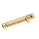 Smith & Locke Barrel Door Bolt Brushed Brass 150mm