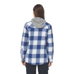 Dickies  Womens Flannel Shirt Jacket Blue Size 10