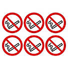 No Smoking Symbol Adhesive Labels 100mm 100mm x 100mm 30 Pack