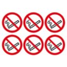 No Smoking Symbol Adhesive Labels 100mm 100mm x 100mm 30 Pack