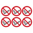 No Smoking Symbol Adhesive Labels 100mm x 100mm 30 Pack