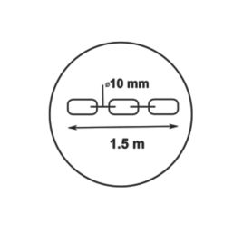 Smith & Locke Hardened Steel Security Chain 1.5m x 10mm