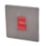 Varilight  45AX 1-Gang DP Cooker Switch Slate Grey  with Red Inserts