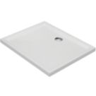 Milan Rectangular Bathroom Shower Tray & Waste White Gloss 1200mm x 800mm x 40mm