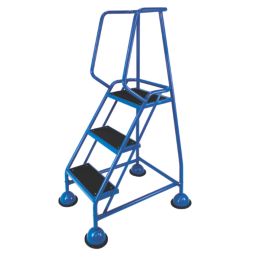 Barton Steel 0.79m Blue 3 Step Podium Steps