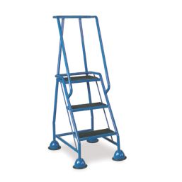Barton Steel 0.79m Blue 3 Step Podium Steps
