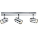 Knightsbridge  Round 3-Light Triple GU10 Wall & Ceiling Spotlight Polished Chrome