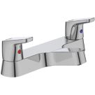 Ideal Standard Dot 2.0 Silver 67mm Deck Mounted Lever 2 Tap Holes Bath Mixer Tap