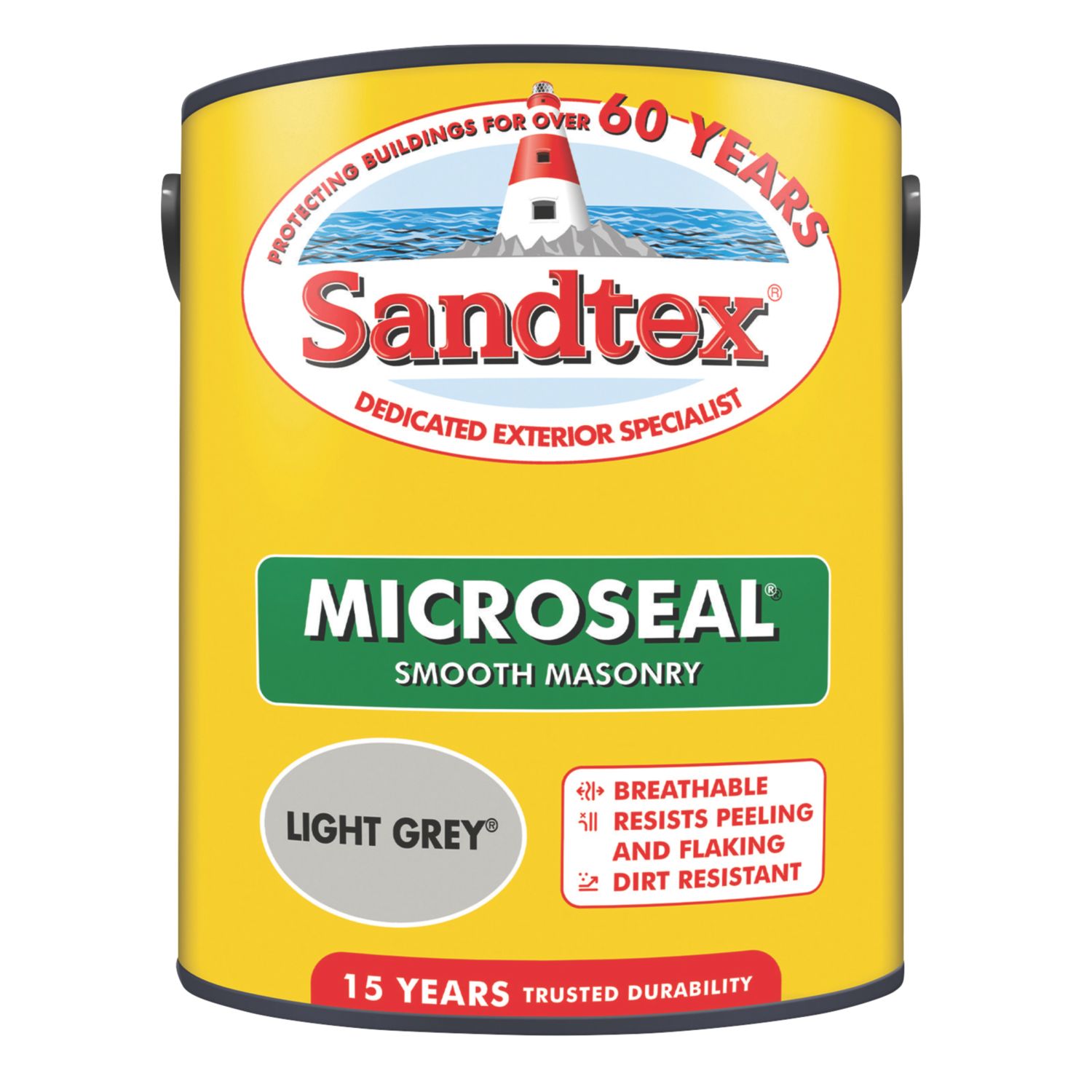 Sandtex 5Ltr Smooth Light Grey Masonry Paint (782JF)
